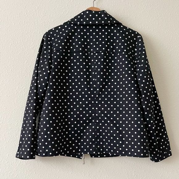 Studio Work Black and White Polka Dot Zip Jacket - Picture 2 of 6